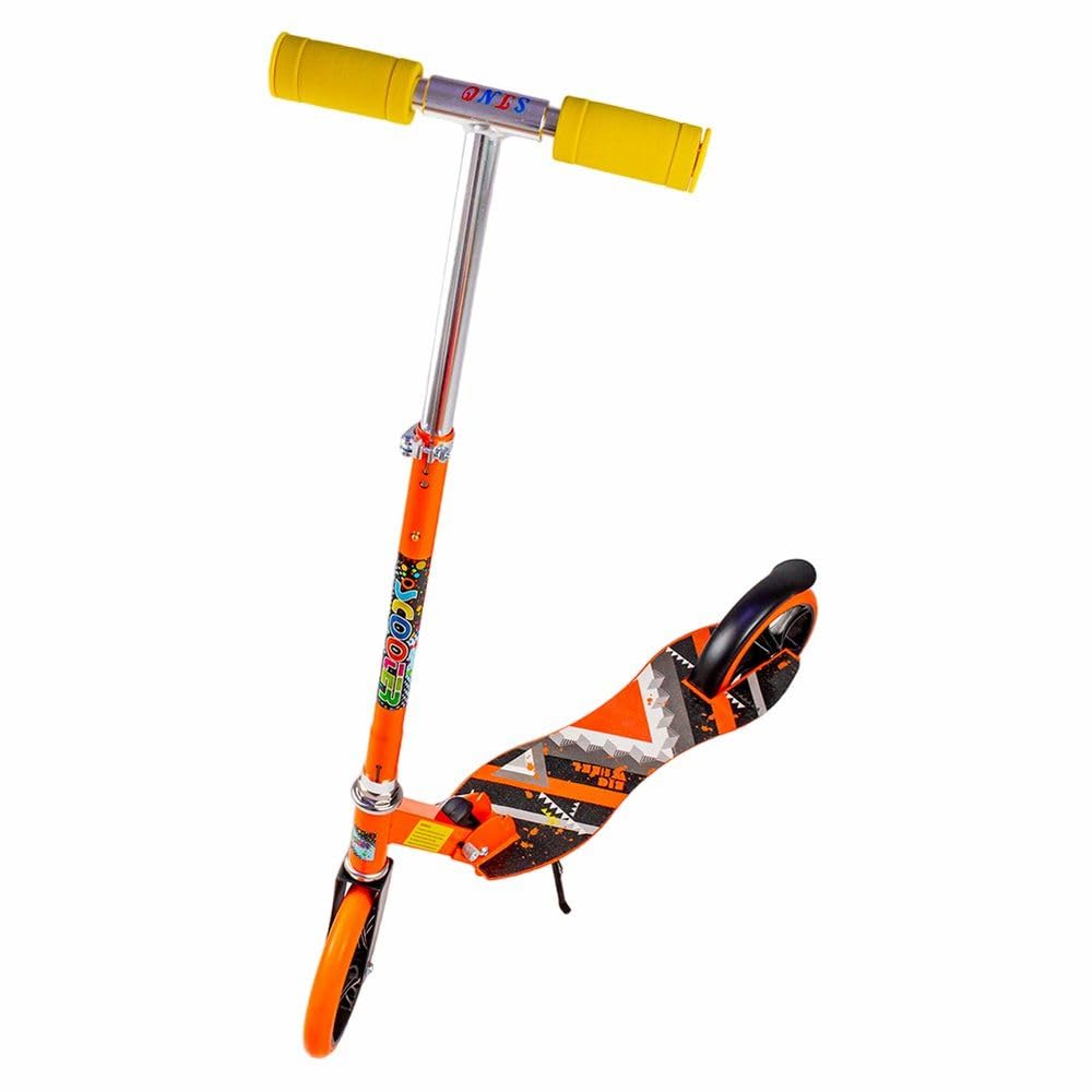 Dream Land Foldable Aluminum Hand and Metal Body 3B Wheels Fable Scooter 672 Orange