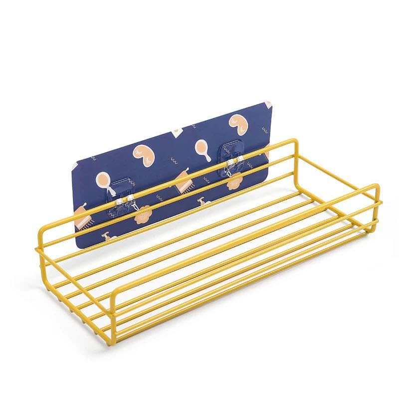 Multifunctional Wall Shelf with Magic Sticker for Bathroom Kitchen Storage Small