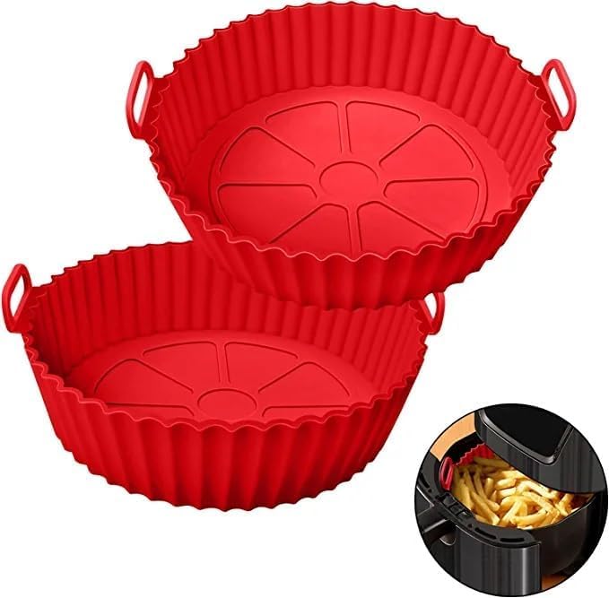 Silicone Cookware Set for Air Fryer Oven Microwave Non Stick Reusable Heat Safe Egyptian Home Silicone Bowls and Mini Baking Trays for Healthy Cooking Cakes Snacks and Everyday Meals