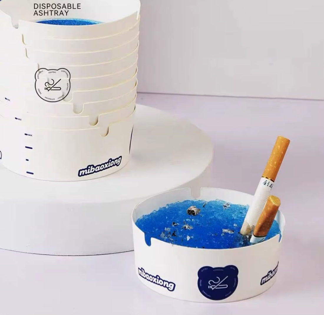 Smart Ashtray Anti Smoke and Odor with Magic Sand Ash-Absorbing Ash-Absorbing Ashtray Portable Modern Ashtray for Home, Office, Car - Stylish Design Prevent Smoke Spread 25s