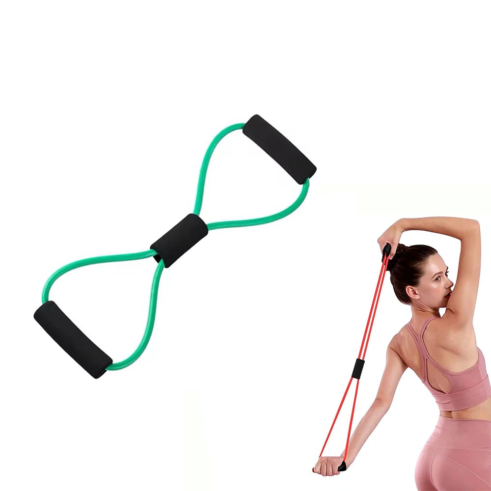 QSHOPResistance Bands 8 Elastic Bands for Arm Back Chest Arm Shoulder Training Home Workout Equipment Strength Training Abdomen Waist Yoga Marking