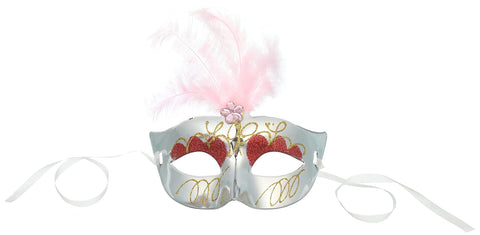 Party Eye Mask with Feathers - Multi Color