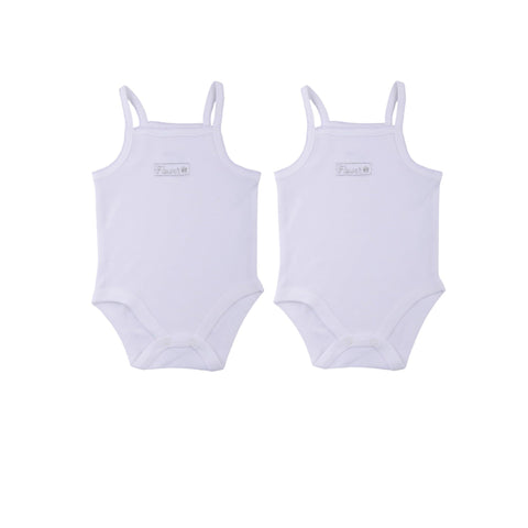 El Sayaad Boys Cotton Front Stitch Detail Cami Bodysuit(Pack of2)