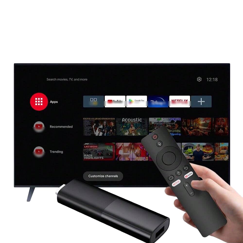 THE PACK | 4K Ultra HD Streaming TV Stick, Android TV-Based, 2GB RAM, 16GB Storage, Voice Remote, Dual-Band WiFi, Bluetooth, HDMI Plug-In