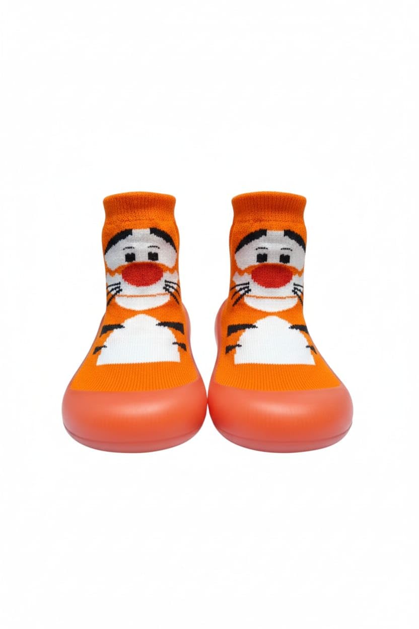 Socks Shoes, Silicone Sole for Kids Cartoon Characters (tigger)