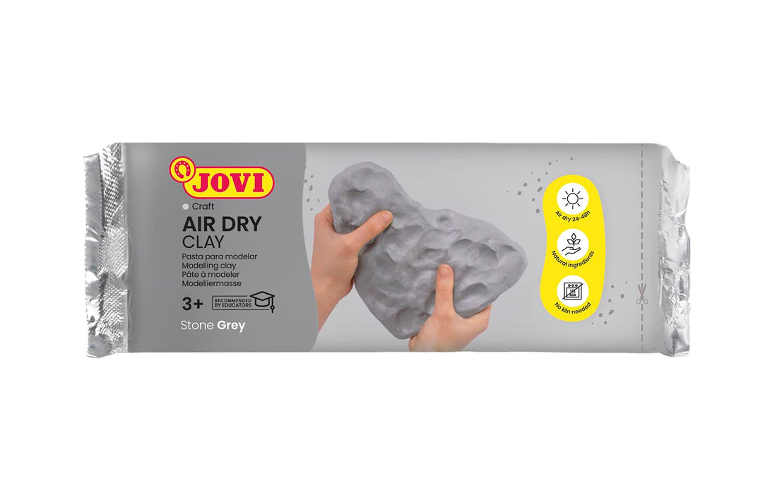 Jovi Air Dry - Sculpting Paste, Air Drying Without Oven, Grey Color, Easy to Clean, 500 Grams (85G)