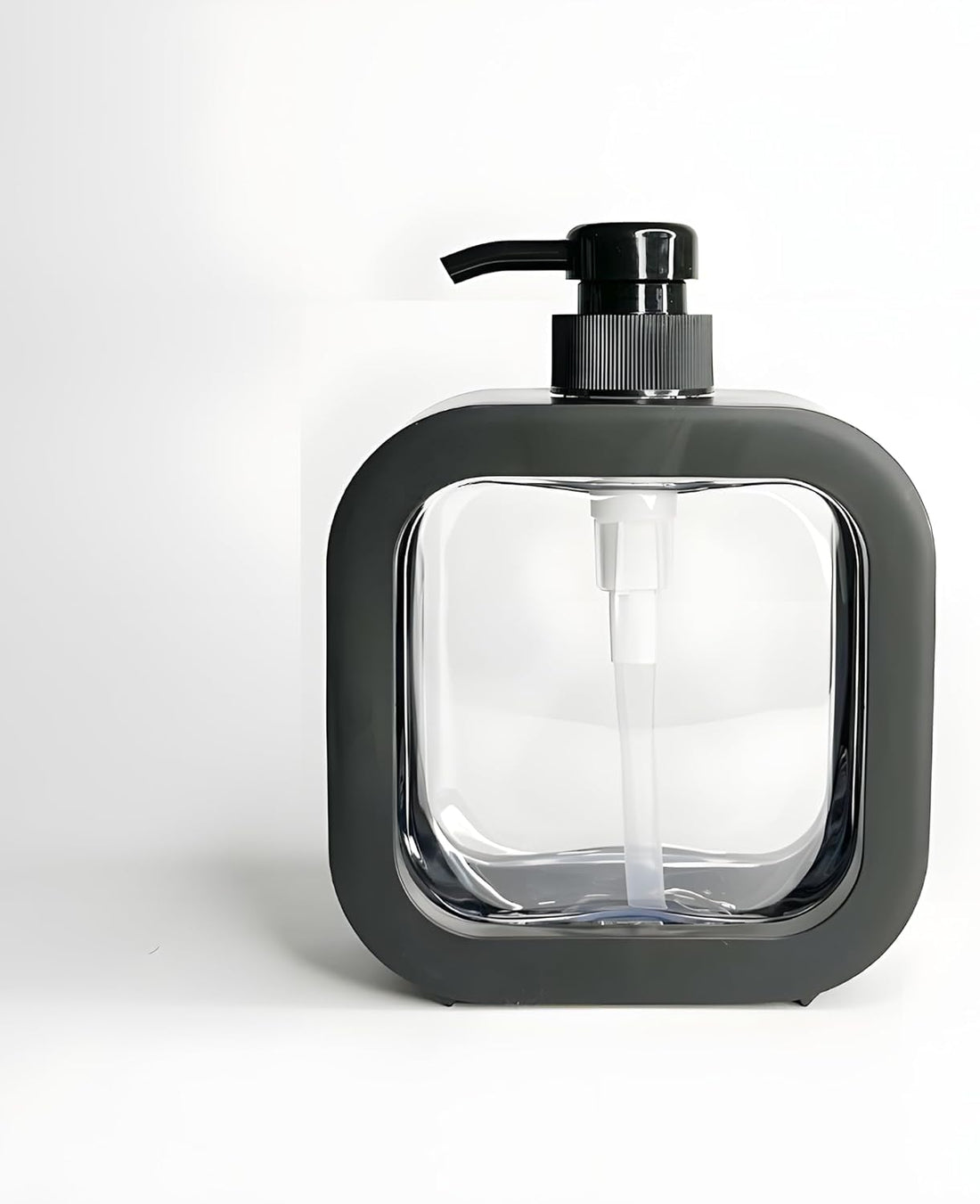 Dollar 50g Black Plastic Soap Dispenser, Black Empty Soap Dispenser for Bathroom Kitchen Hand Soap Dish Shower Gel Shampoo Dispenser for Household Import