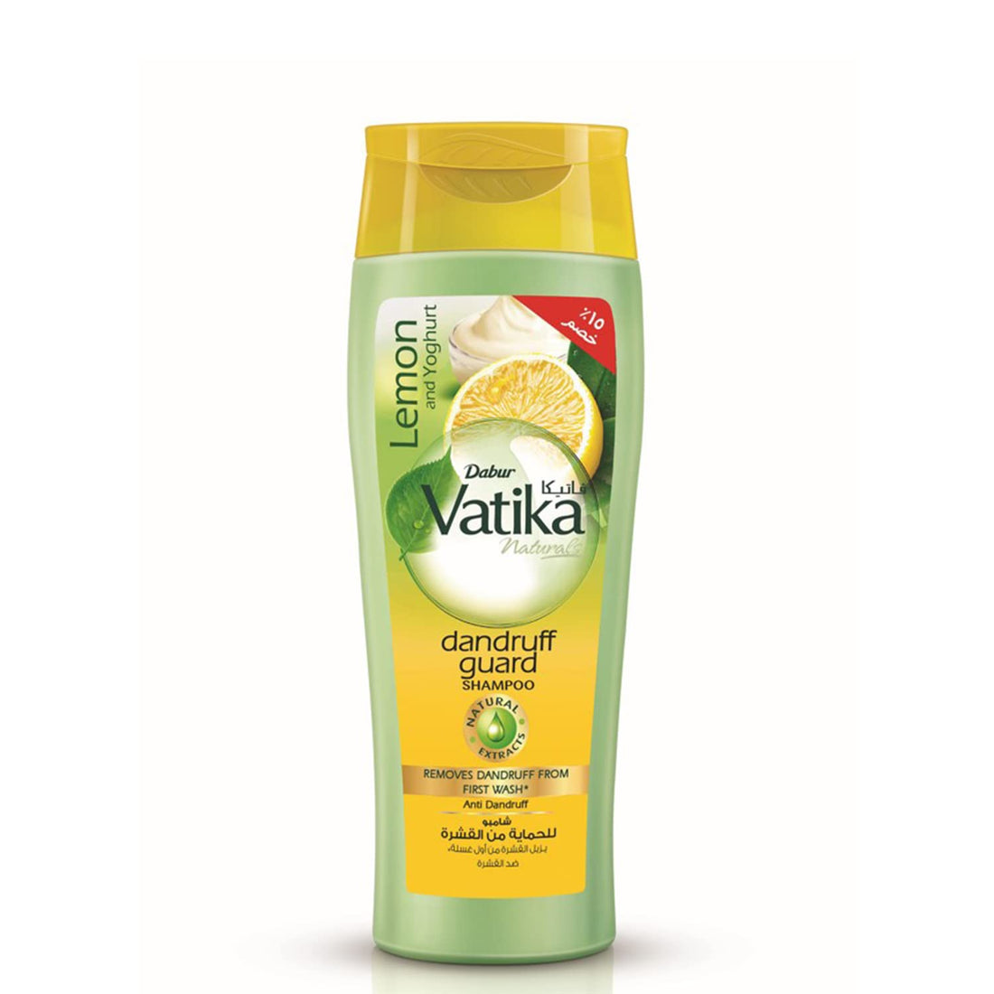 Vatika Naturals Dandruff Guard Shampoo Lemon and Yoghurt (360mL) + | Anti-Dandruff, Removes Dandruff From First Wash (Pack of 2) 720mL