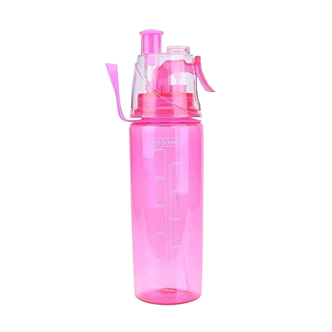 DAYONG Mist Spray Water Bottle 600ml Portable Sport Water Bottle Anti-Leak Drinking Cup (Pink)