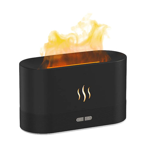 Aromatherapy Diffuser, Simulation Flame Mist Humidifier USB Ultrasonic Cool Mist Aroma Essential Oil Diffuser for Home Office Bedroom Baby Room Auto-off