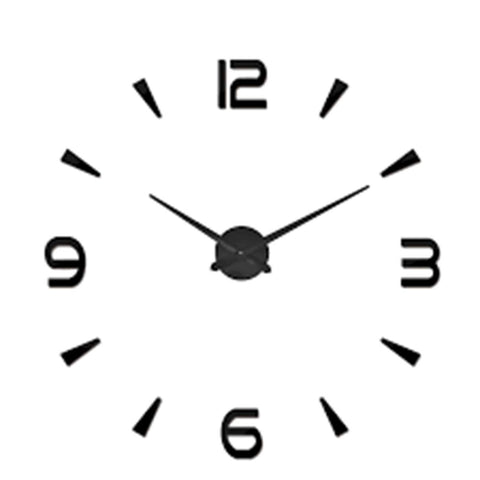 Big 3D Wall Clock - Black