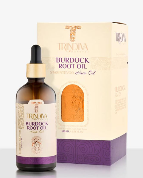 Trindiva Burdock Root Hair Oil, Natural Ayurvedic Formula with 12 Oils and 5 Plant Extracts, 100ml