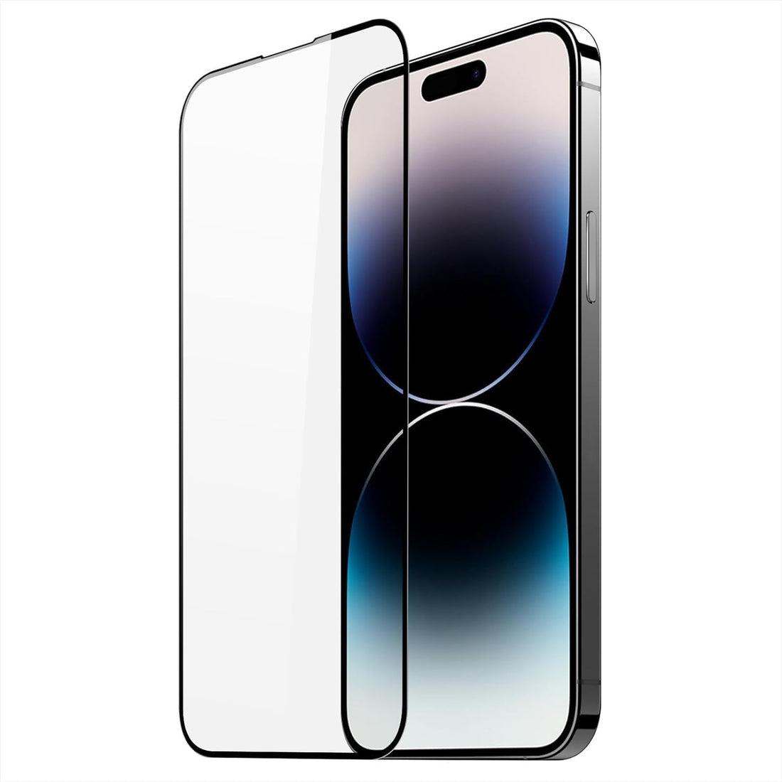 Premium Tempered Glass Anti Shock Screen Protector With Black Frame Compatible With IPhone 15 Series (iphone 15 Pro Max)