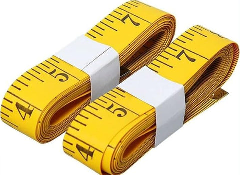 Double Scale Tape Measure – 2 Pieces – 150 cm / 60 Inch Length – Multicolor – Perfect for Body Measurement, Sewing Works, Fabric Ruler