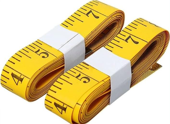 Double Scale Tape Measure – 2 Pieces – 150 cm / 60 Inch Length – Multicolor – Perfect for Body Measurement, Sewing Works, Fabric Ruler