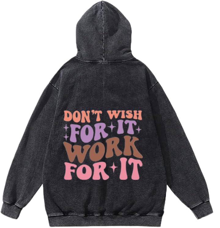 Hoodie Washed workout gym pilates Back 5