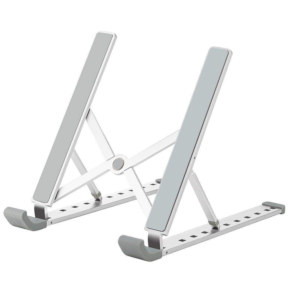 Foldable Laptop Stand, Portable Lightweight Ventilated Desktop Laptop Holder Space-save Aluminum Tablet Riser Travel Friendly