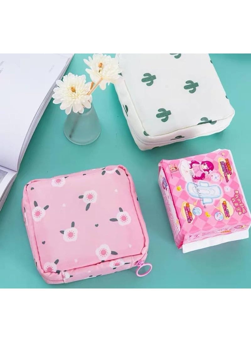 Small Waterproof Sanitary Pad Holder, Multi-Purpose for Women, Secure and Convenient, Plastic, 5 Items