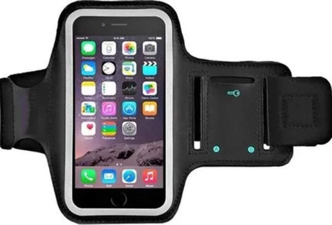 Mobile Phones Universal Waterproof Hand Fitness Armband Pouch/Arm Belt/Case for Running Hiking Jogging Sports and Gym Activities (Upto 4.5"), 1 Pcs, Black