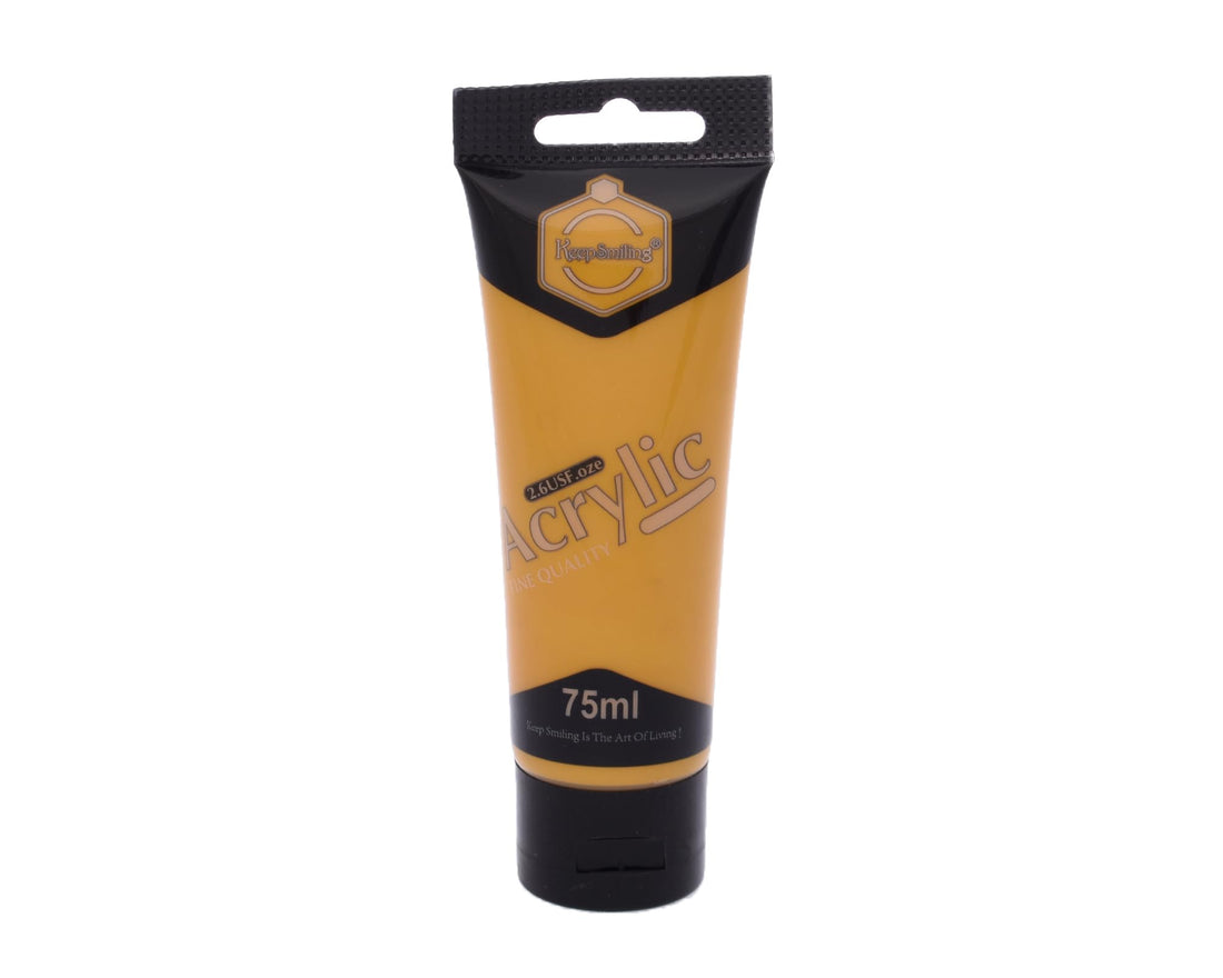 Keep Smiling 2.6USF.oze High Quality Acrylic Color 75ml Tube - Yellow Ochre