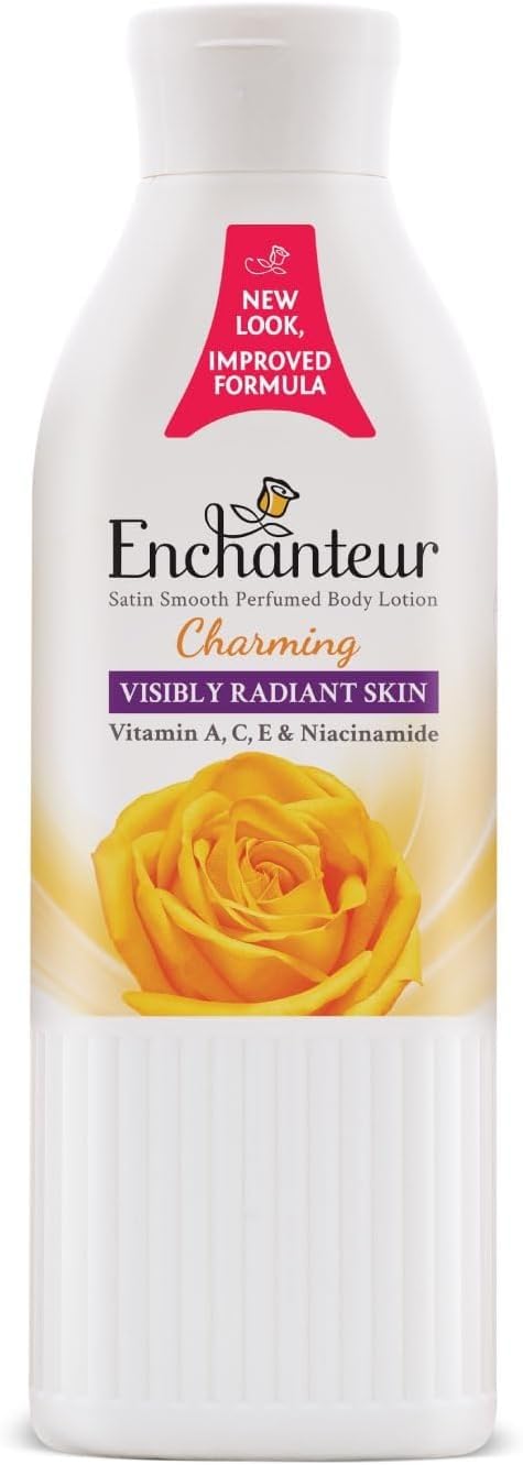 Charming Perfumed Body Lotion Moisturizing with Vitamin A, C & E, Aloe Vera & Olive Butter for Silky Smooth Skin, 250ml