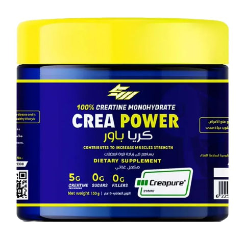 Crea Power Creatine Monohydrate Powder | 150g | 30 Serving | Micronized Pure Formula for Muscle Energy, Strength Workout Recovery | Unflavored, Non-GMO & Gluten Free