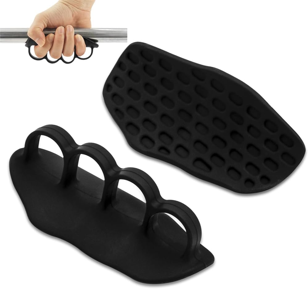GQ Anti-Slip Workout Grips, Rubber Gym Grips Deadlifts Palm Protection Gloves for Weight Lifting, Dumbbell, Deadlift, Bar Pad Pull Up Grippers, Gym Training and Exercise for Men Women