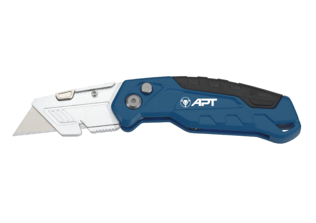 APT Utility Cutter Alu Alloy + Zinc Alloy + TPR Foldable 108grm, 19mm, Without blade (AH-UC217)