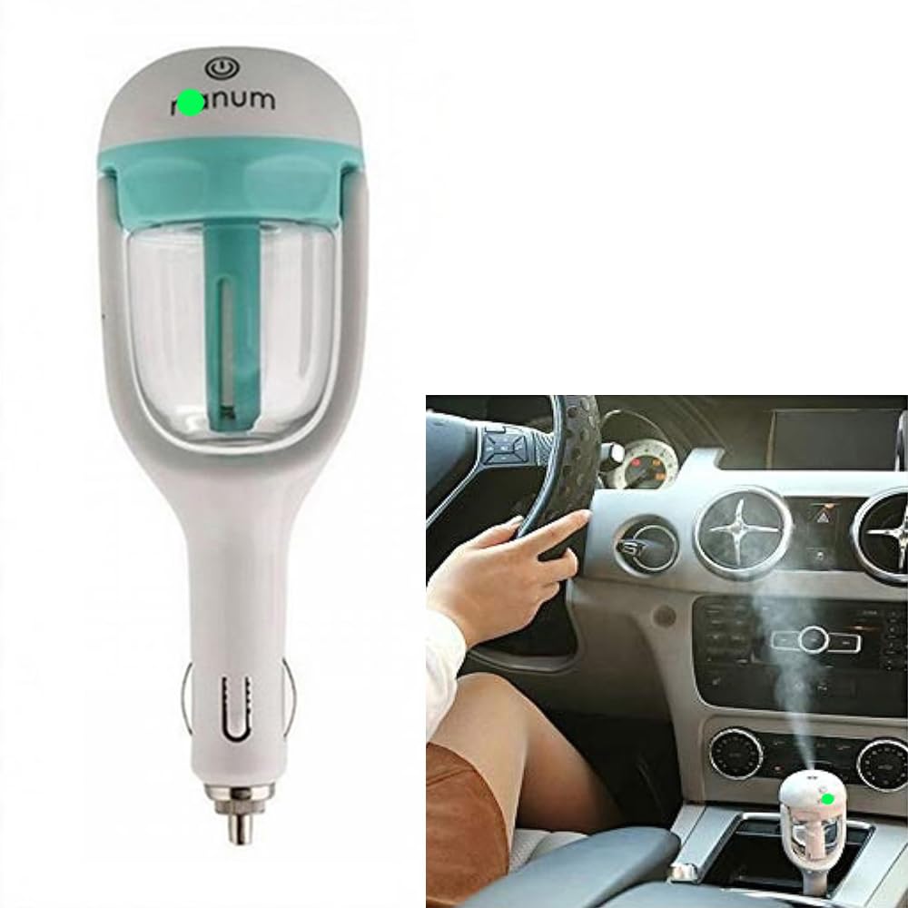 Kaber Egypt 2020 Car Air Freshener, Aroma Diffuser & Air Purifier with Aroma Touch, Car Air Freshener, Works on Car Lighter Outlet, Fill Your Favorite Fragrance - Green