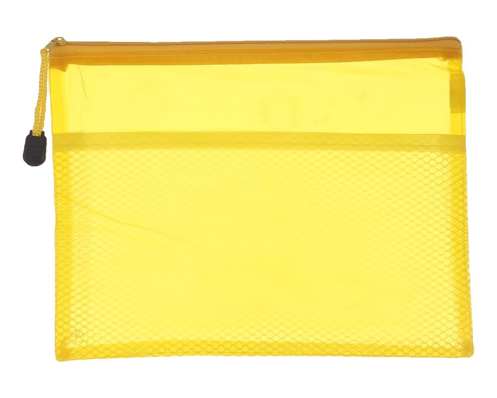 3A MS1005-A4 Plastic Zipper File 24 * 34 cm 1 Piece - Yellow