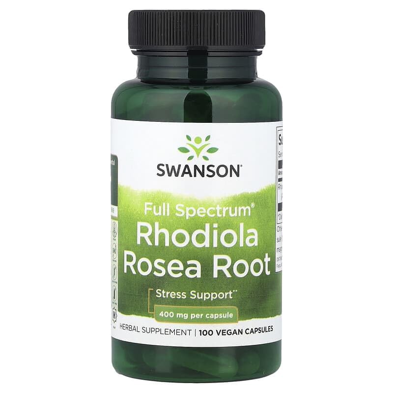 Full Spectrum® Rhodiola Rosea Root – 400 mg – 100 Vegan Capsules | Herbal Wellness Support