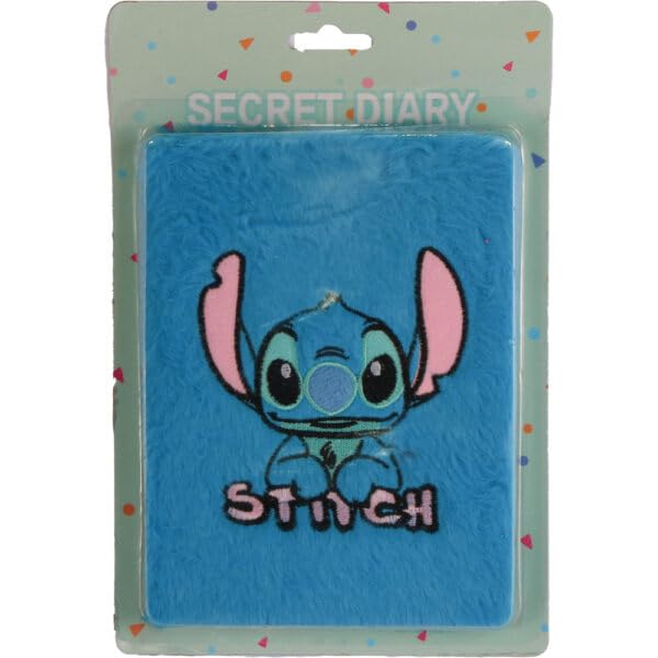 Stitch Fur Notebook A5 - Blue