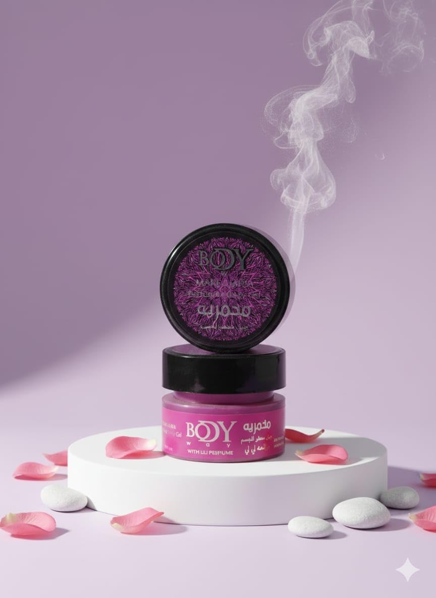 BLOB BODY Makhmaryah & Hair Fragrance Lotion for Body & Hair, Alcohol Free, Gel Wax Texture, Moisturizing & Holding, Assorted Scents (Mauve, 100ml)