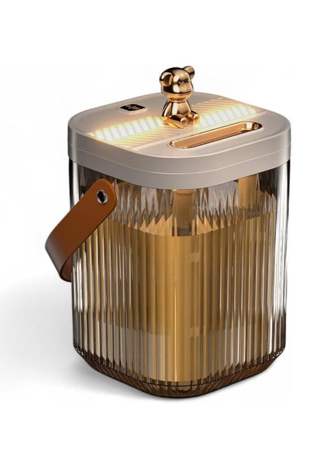 Plan A Golden Bear Air Humidifier – Soft Mist Spray, 2000ml Capacity, Soothing Night Light, USB Powered, Easy to Clean, Auto Shut-Off, Perfect for Bedrooms, Kids, Offices