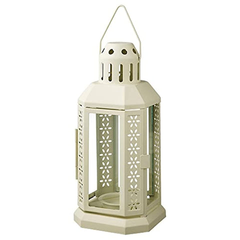 IKEA ENRUM Lantern for tealight, in/Outdoor, beige22 cm (8 ¾ ") by Retail World Online, Alloy Steel