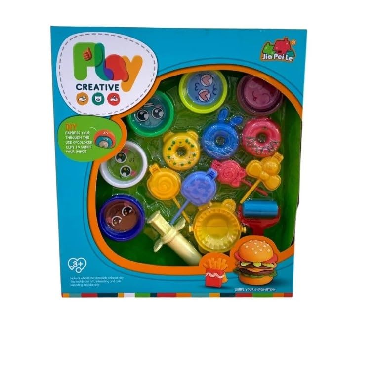 Fun Dough Toy for Kids - Donuts Shape - Healthy Material Safe for Children