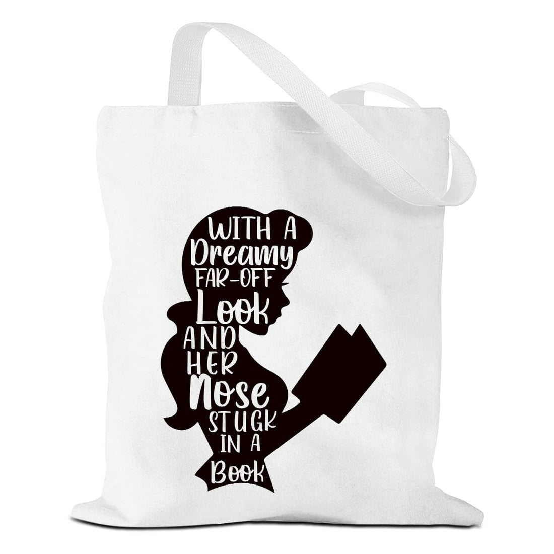 MQBMQB Book Lovers Gifts Tote Bag Bookish Gifts Teacher Gifts Reusable Grocery Bags Librarian Gifts for Readers