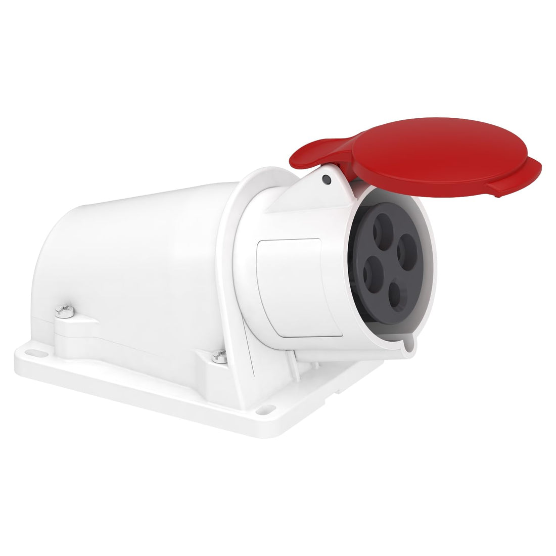 Breeze Out 4 Ball 32 Amp Schneider Pratika Rockets Socket - Screw - Angled - 32A - 3P + E - 380...415 V AC - wall PKF32W434
