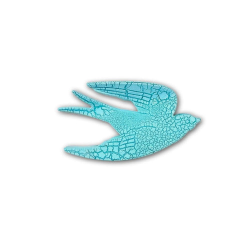 Swallow Clip - White Bird Hair Claw with Crackle Texture Design Lightweight Non-Slip Glow in Dark (model 3)