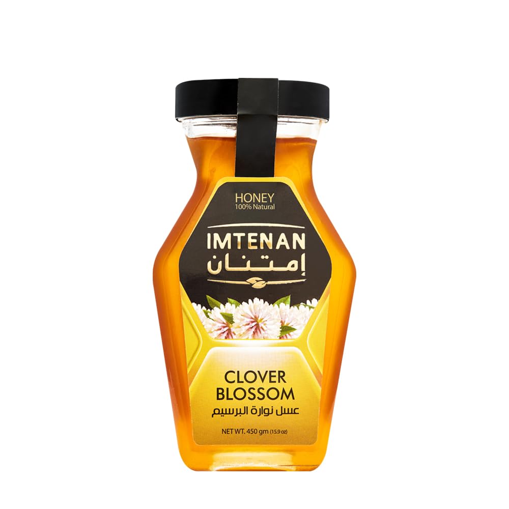 Imtenan Clover Honey 450g (Hexagon Bottle)