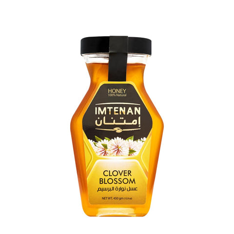 Imtenan Clover Honey 450g (Hexagon Bottle)