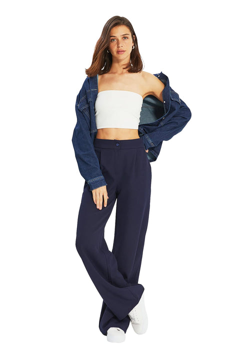 Trendyol Women Wide Leg Woven Fabric Trousers TWOAW22PL0139 Trousers (pack of 1)