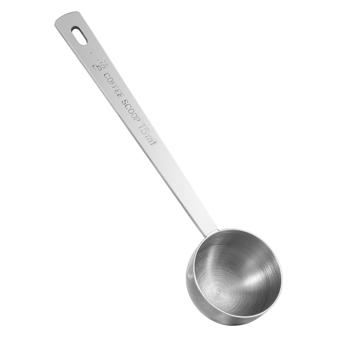 Coffee Spoon, Measuring Spoon, Coffee Dosing Spoon, Coffee Spoon, Stainless Steel Coffee Spoon with Long Handle, Reusable, Round Coffee Spoon for Measuring (15 ml)