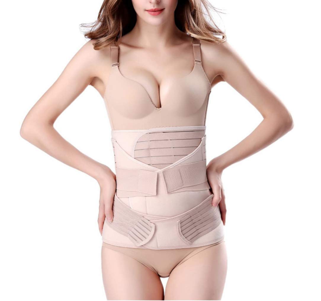 Recovery Belly Wrap Waist,Postpartum Support Recovery Belt, Pelvis Girdles Belt Body Shaper, Women Postpartum Girdle Recovery Belly, with Band Wrap Belt 3 in 1 set
