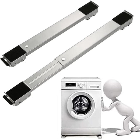 "STOR-Power: 200K Expandable and Narrow Washing Machine Holder, 2 Pack, Ideal for Use with Stovetops and Comodinos, Safety Brakes, | by Generic