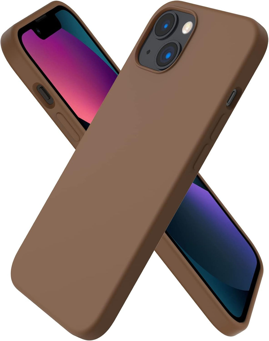 Nopatia Soft Touch Full Body Protective Case, Fashion Case for iPhone 16 Pro Max 6.9 inch Liquid Silicone Rubber Shockproof Anti-Scratch Slim Fit Lightweight Protective Case (Brown)