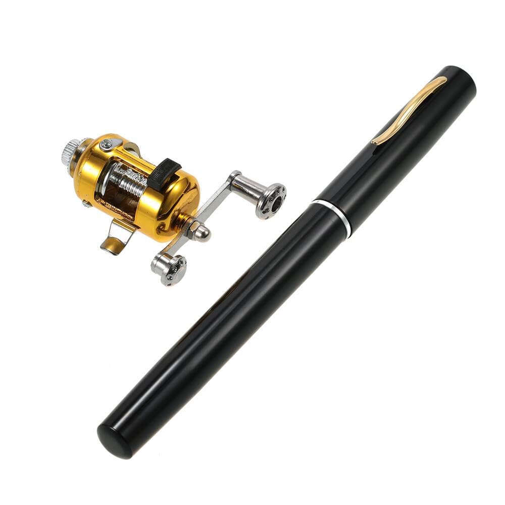 FISHING PEN - 96cm Portable Pen Fishing Rod with Built-in Reel, Compact Extendable Design Great for Fishing in Rivers, Lakes, Reservoirs and on Ice