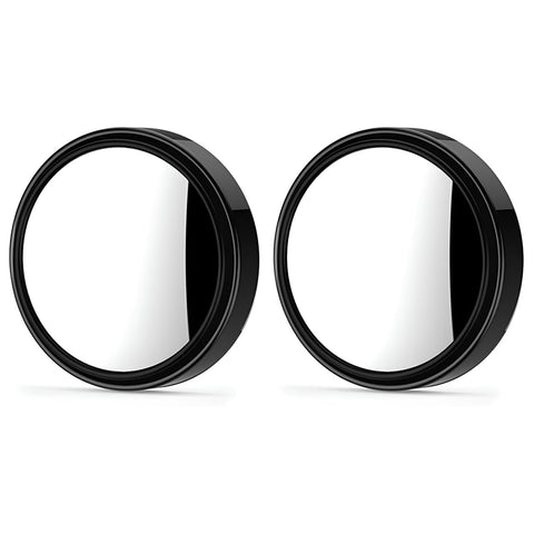 Plan A Blind Spot Mirror, 5cm HD Glass Convex Rear View Mirrors, 360° Wide Angle Side Rear View Mirror, Universal Exterior Accessories for Most Cars, SUVs, Trucks (2 Black)