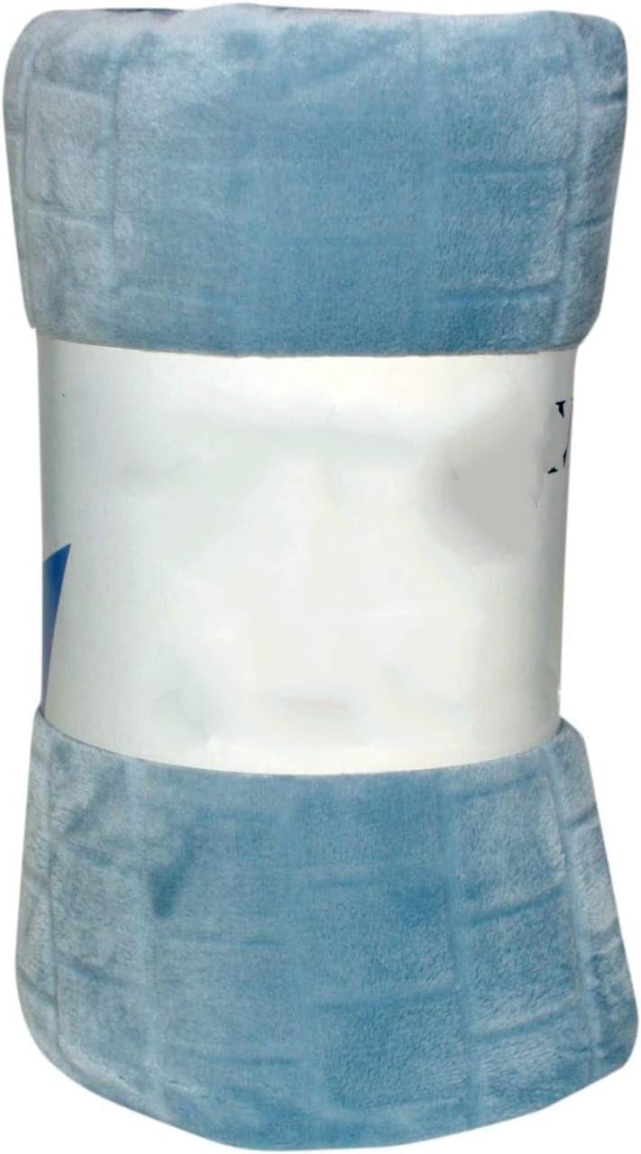 Large Bed Warmer Double Face Fur - Luxury Design And Unmatched Warmth Size 220 * 240 cm ST (Baby Blue)