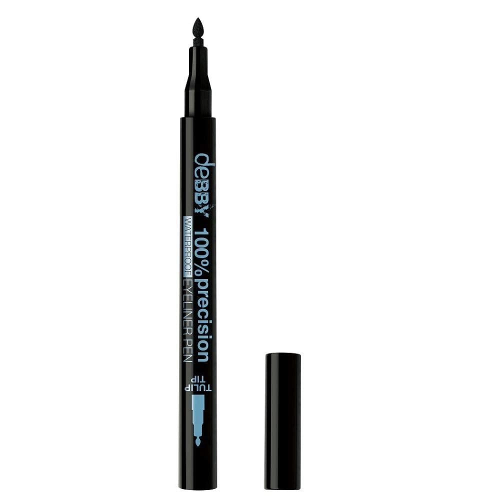 Debby 100% Precision Waterproof Tulip Tip Eyeliner Pen, Black